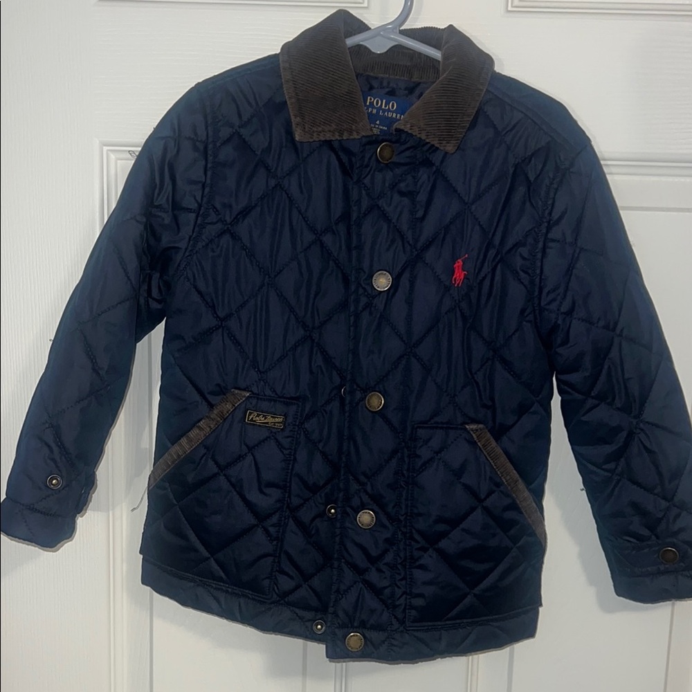 Polo by Ralph Lauren Blue and Brown Puffer Jacket